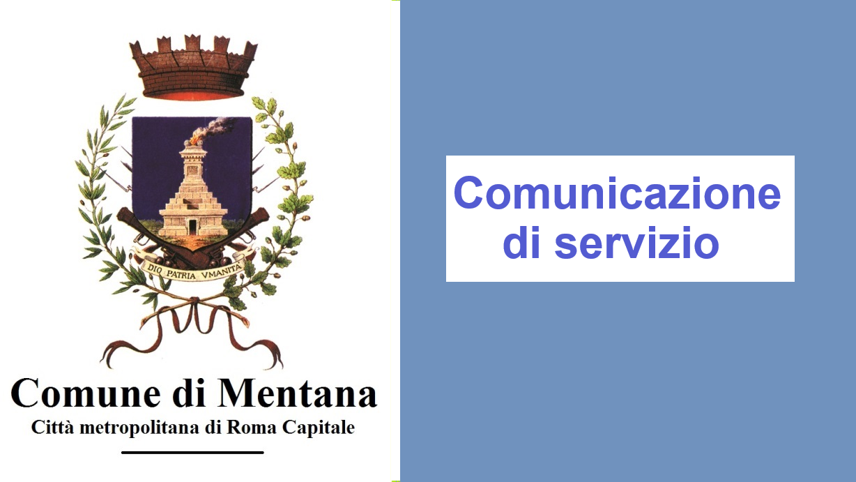 Logo comunale con dicitura "Comunicazione di servizio"