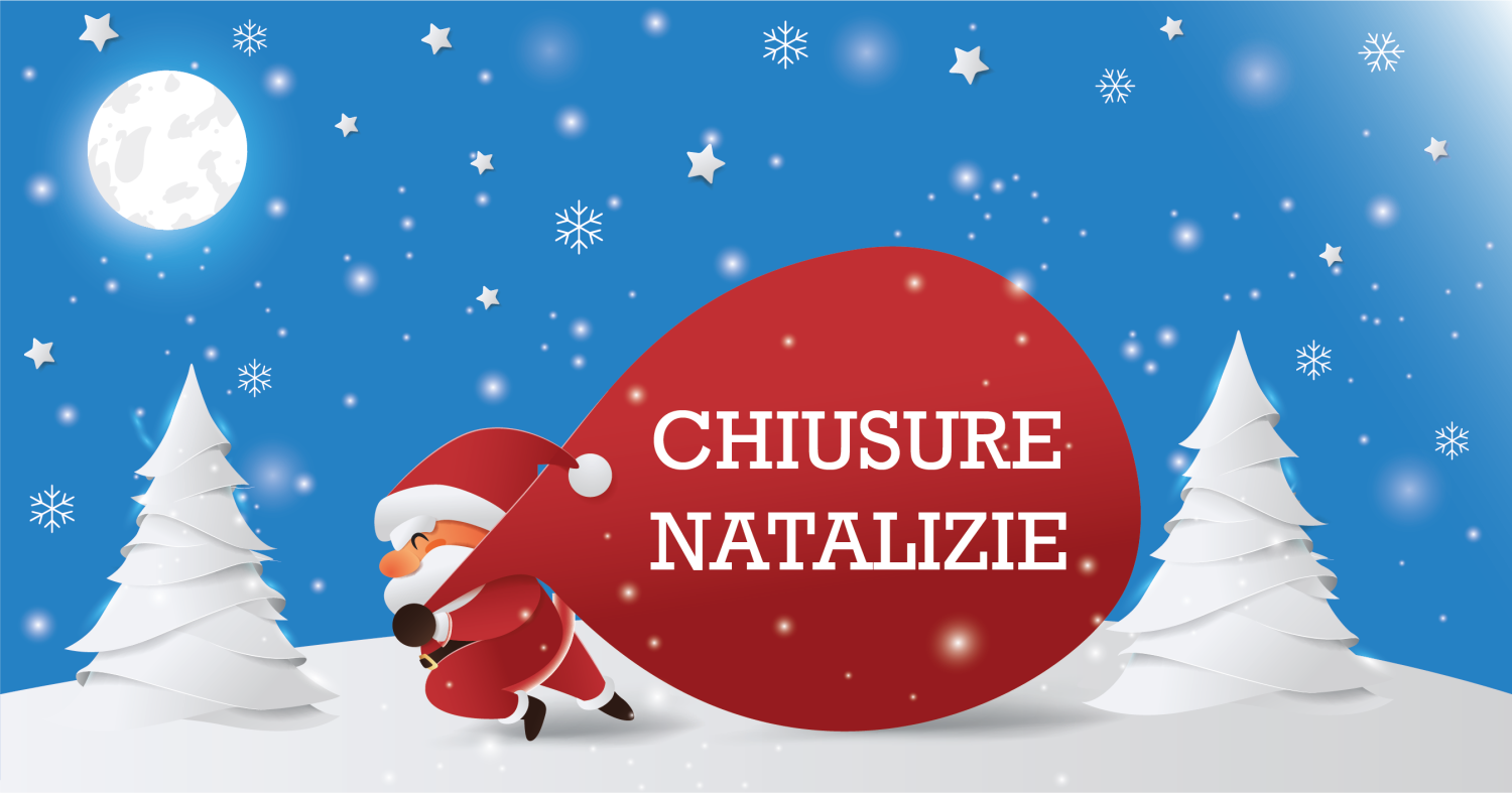 Locandina chiusure natalizie 2025